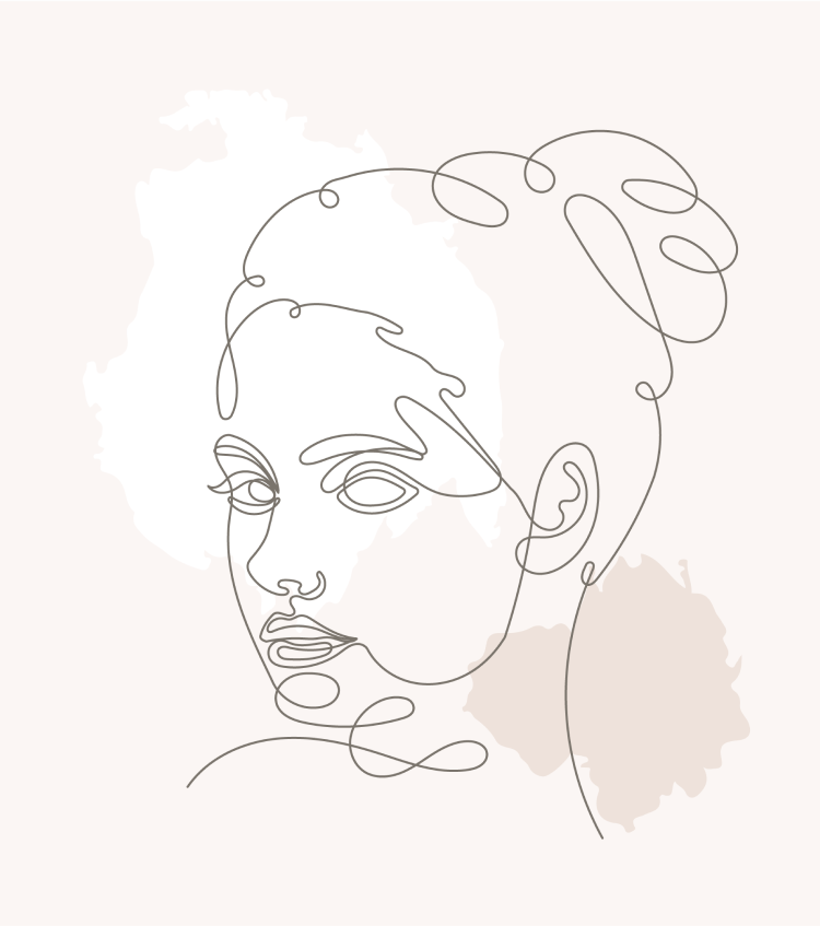 Dessin montrant le visage d une femme | Centre Villiers Batignolles Paris