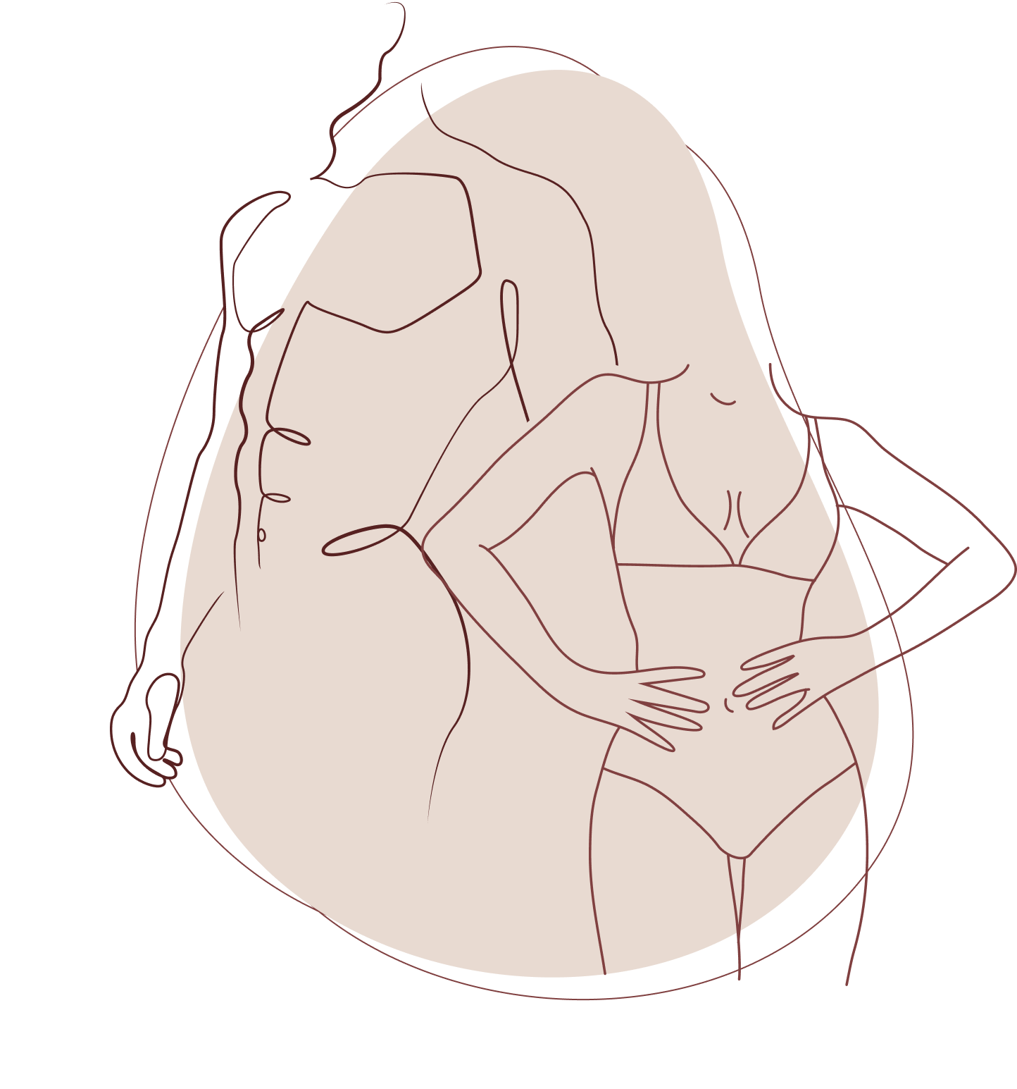 Dessin abstrait representant les silhouettes d un homme et une femme - Silhouette | Centre Villiers Batignolles Paris